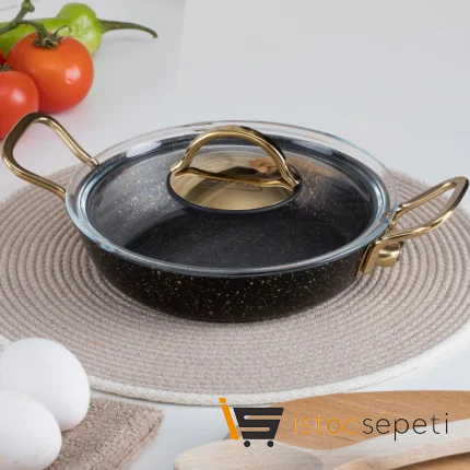 20 Cm Gold Stone Kapaklı Sahan