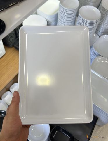 Sunum Tabağı 27x20 Cm Melamin Dikdörtgen Şeklinde