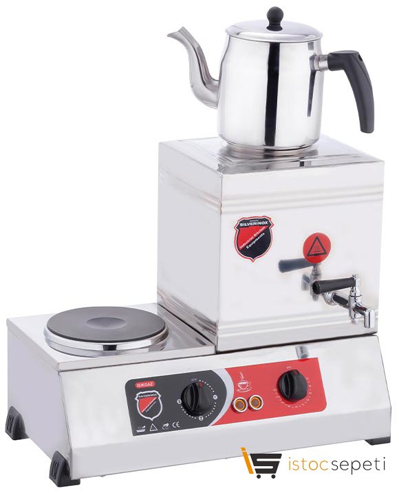 SilverInox 15 Model Kaynaklı Kahveci Takımı 13 L Elektrikli