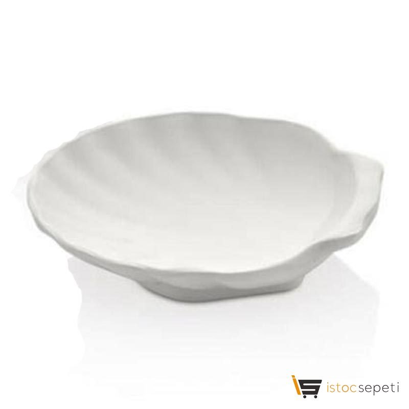 Külsan Thermoset Ramekin Minimal İstiridye Model  10.5 cm 80 ml Beyaz