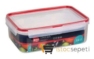 Click Dikdörtgen Saklama Kabı 2.6 L