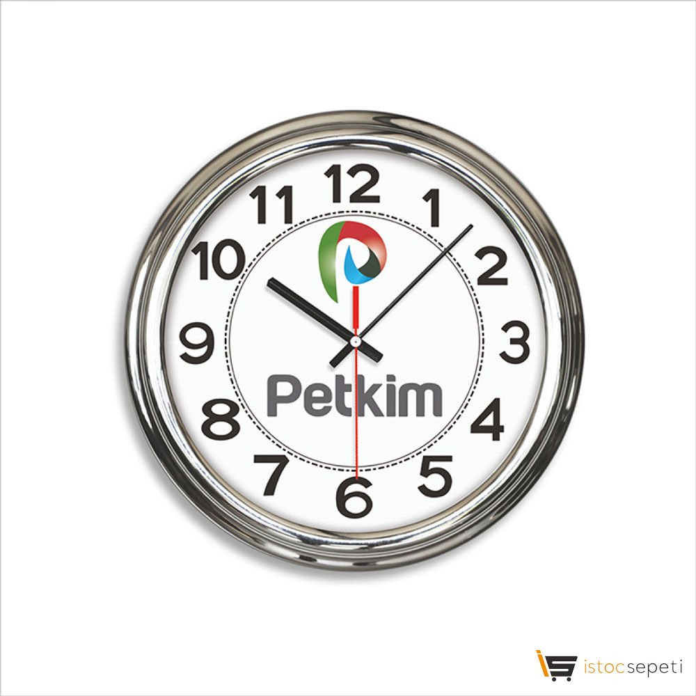 Uni Metalize Duvar Saati - Ebat: 40 cm Promosyon