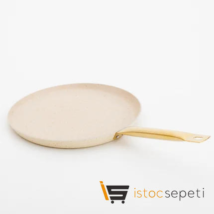 24 Cm Cream Kısa Kenarlı Krep Tava (Boru Kulp)