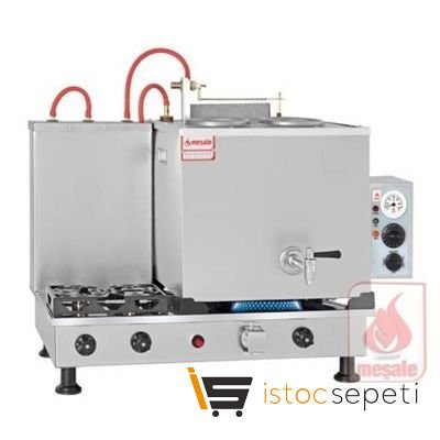 Meşale Inox Klasik Çay Kazanı, Full Elektrikli, 2 Demlikli