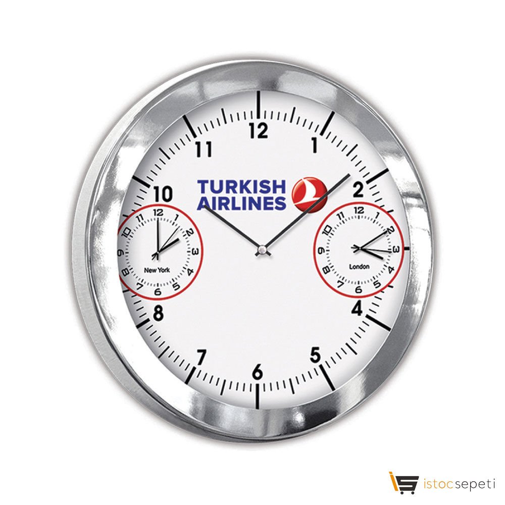 Uni Metal Duvar Saati - Ebat: 40 cm Promosyon
