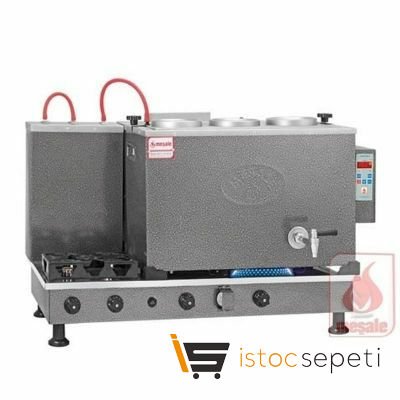 Meşale Chromat Çay Kazanı, Dijital, Full Elektrikli, 3 Demlikli
