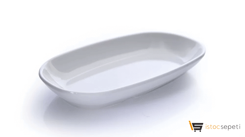 Kırılmaz Melamin Oval Kayık Tabak - 19x11cm