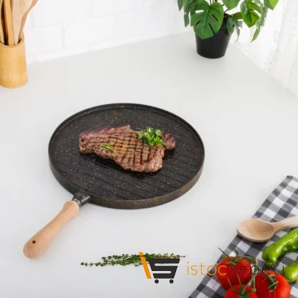 Çift Taraflı Döküm Gözleme ve Izgara Tava 34 Cm