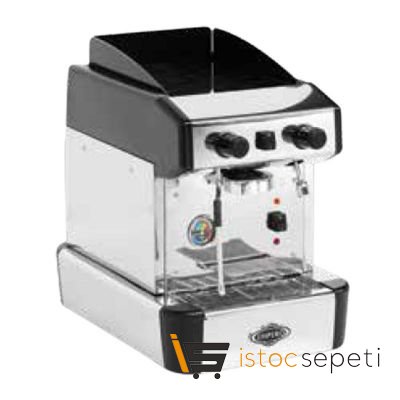 Empero Espresso Kahve Makinesi Yarı Otomatik 1 Gruplu Siyah