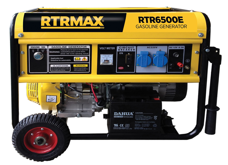 RTRMAX RTR6500E  6.8 Kva / 5.5 Kw 220V / 12V Benzinli Jeneratör