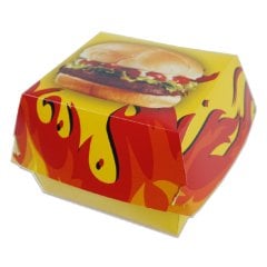 Kutu Hamburger Orta 12x12x7 Cm Standart 125 Adetli