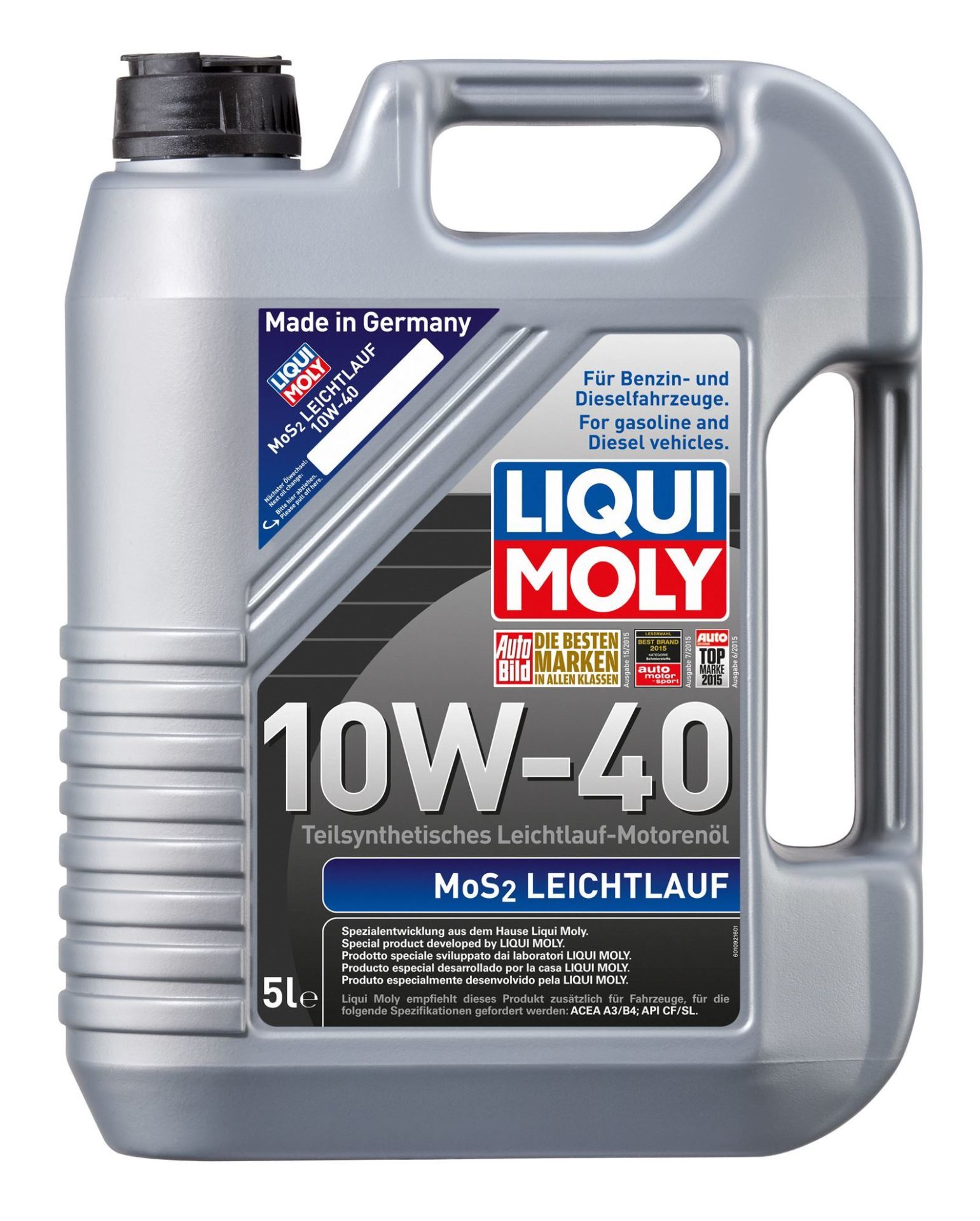 LIQUI MOLY Mos2 10W-40 Kısmi Sentetik Motor Yağı 5 Litre (2184)