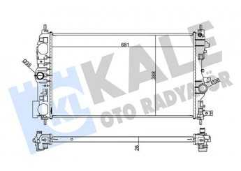 Opel İnsignia 1.4 Benzinli (A14NET-B14NET) Turbo Motor Düz Vites Motor Su Radyatörü Kale Marka