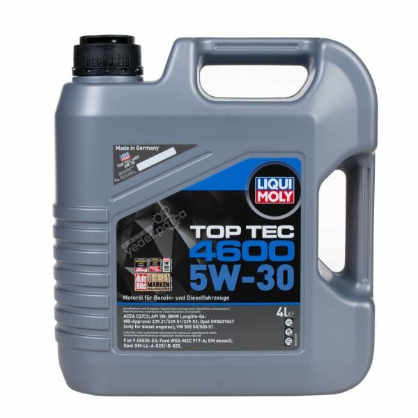 LIQUI MOLY 3763 | Top Tec 4600 5W-30 Dexos2 4 Litre Motor Yağı 2023 Üretim Yılı (3763)