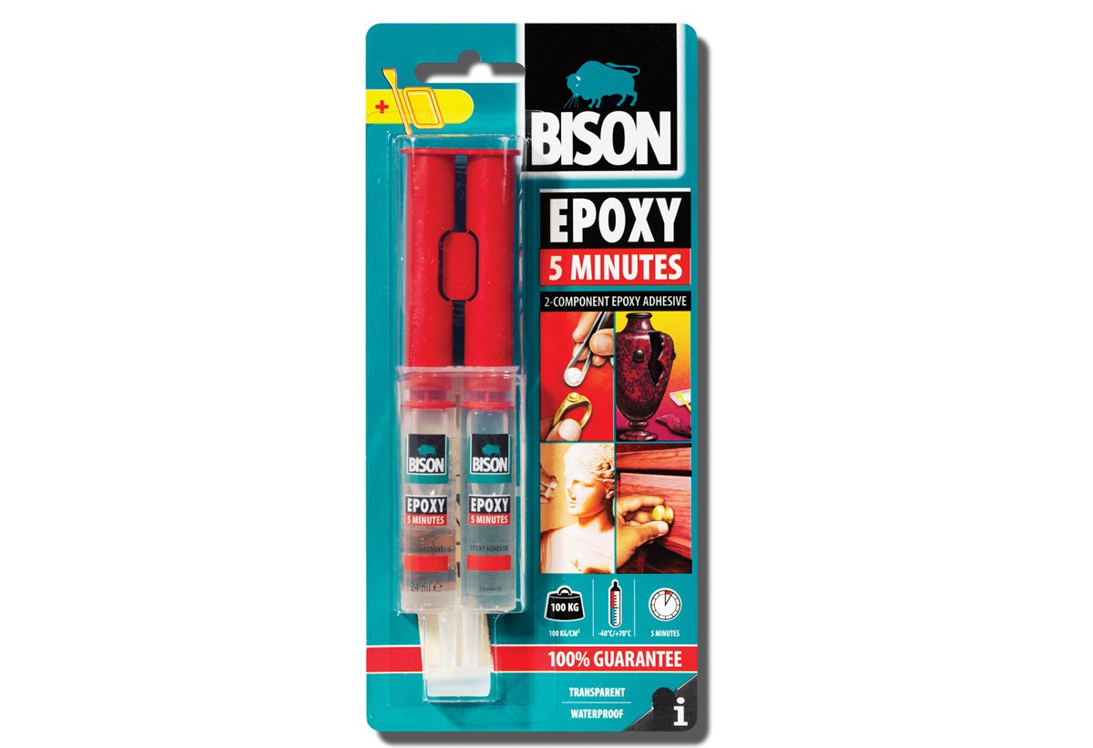 BİSON EPOXY YAPIŞTIRICI ŞIRINGA 24 ml. ŞEFFAF