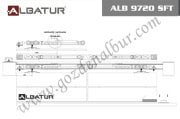 ALBATUR 9720 SFT 120 kg. ÇİFT YÖNE YAVAŞLATICILI SÜRGÜ KAPI SİSTEMİ SETİ 3 metre  RAYLI