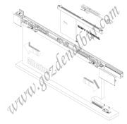 ALBATUR 9720 SFT 120 kg. ÇİFT YÖNE YAVAŞLATICILI SÜRGÜ KAPI SİSTEMİ SETİ 2 metre  RAYLI