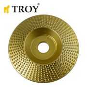 Troy 25072 Avuç Taşlamalar İçin Ahşap Törpü Diski, Konik