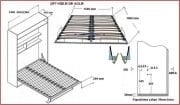 150*200 METAL KASALI ÇİFT KİŞİLİK DİK AÇILIR KATLANIR YATAK MEKANİZMASI 150*200 (Sadece mekanizma ve pvc latalı metal kasa fiyatıdır.)