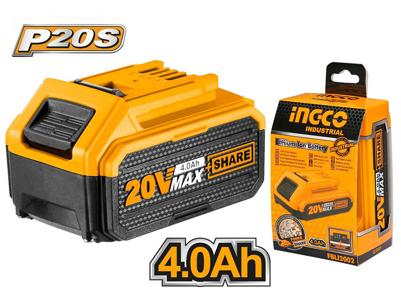 İngco 20 Volt - 4,0 Ah Yedek Akü Li-İon