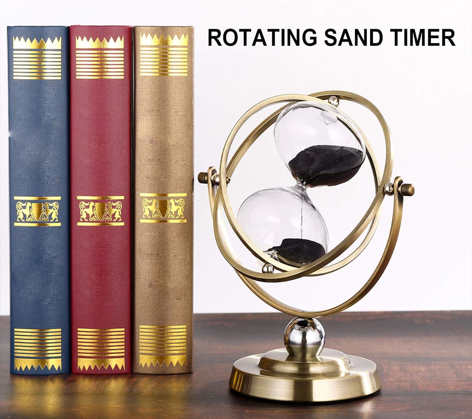 Büyük Antik Kum Saati (60 dakika siyah)