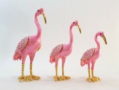 Swarovski Taşlı Flamingo Biblo Seti