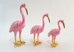 Swarovski Taşlı Flamingo Biblo Seti