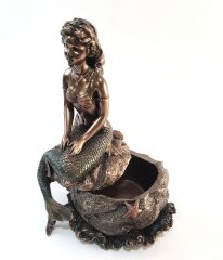 Bronz Deniz Kızı Mücevher Kutusu