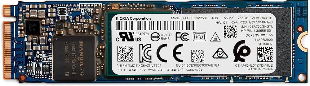 HP 256GB PCI-e 3x4 NVMe M2 SSD