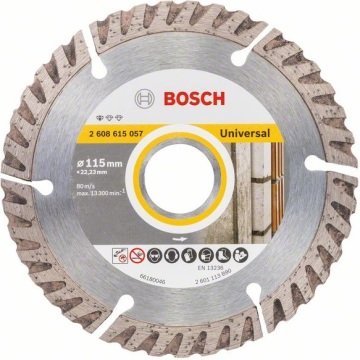 Bosch Universal Kesme Diski Elmas 115mm Beton, Taş, Demir