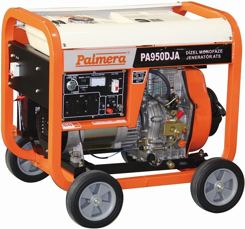 Palmera PA950DJA Jeneratör Dizel Otomatik 12Hp 7.7kW Monofaze