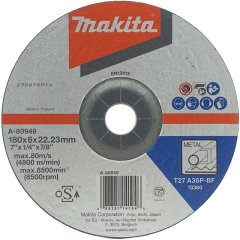 Makita A-80949 Taşlama Diski Bombeli 180x6mm Metal