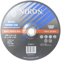 Nikon N38011 Kesme Diski Bombeli 230x3mm Metal_0