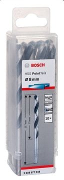 Bosch HSS PointTeQ Matkap Uç Metal 8x75x117mm 10 Parça