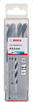 Bosch HSS PointTeQ Matkap Uç Metal 8.5x75x117mm 10 Parça