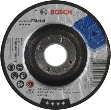 Bosch Expert Taşlama Diski Bombeli 115x6mm Metal
