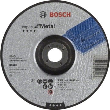 Bosch Expert Taşlama Diski Bombeli 180x8mm Metal