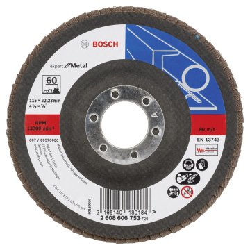 Bosch Expert Flap Zmpara Diski 115mm 60 Kum Metal