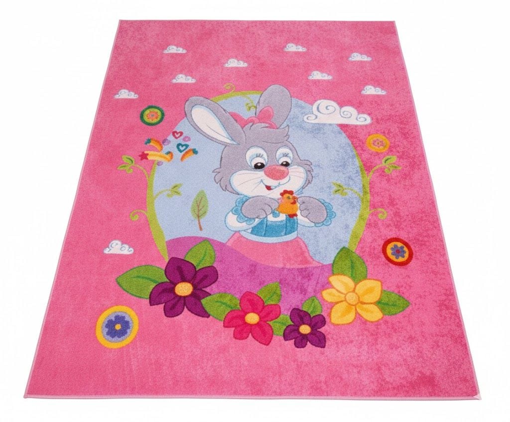 Babysale Bunny Bebek Halısı 100x160 Pembe