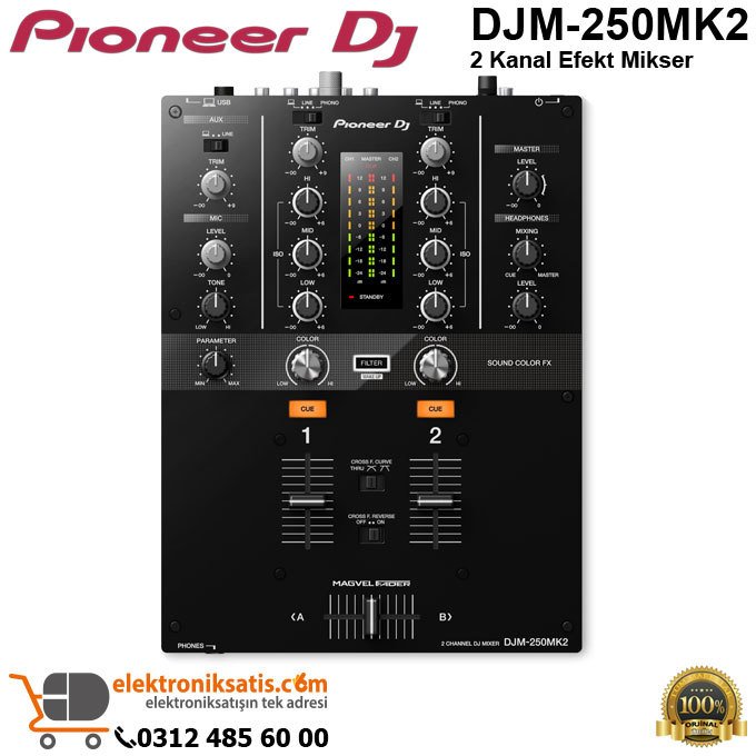 Pioneer Dj DJM-250MK2 2 Kanal Efekt Mikser