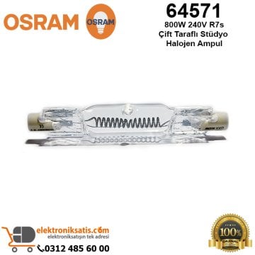 Osram 64571 800 Watt 240 Volt R7s Çift Taraflı Stüdyo Halojen Ampul