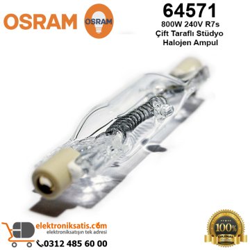 Osram 64571 800 Watt 240 Volt R7s Çift Taraflı Stüdyo Halojen Ampul