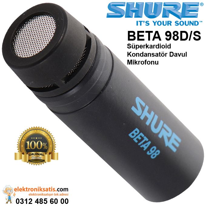 Shure BETA 98D/S Süperkardioid Kondansatör Davul Mikrofonu