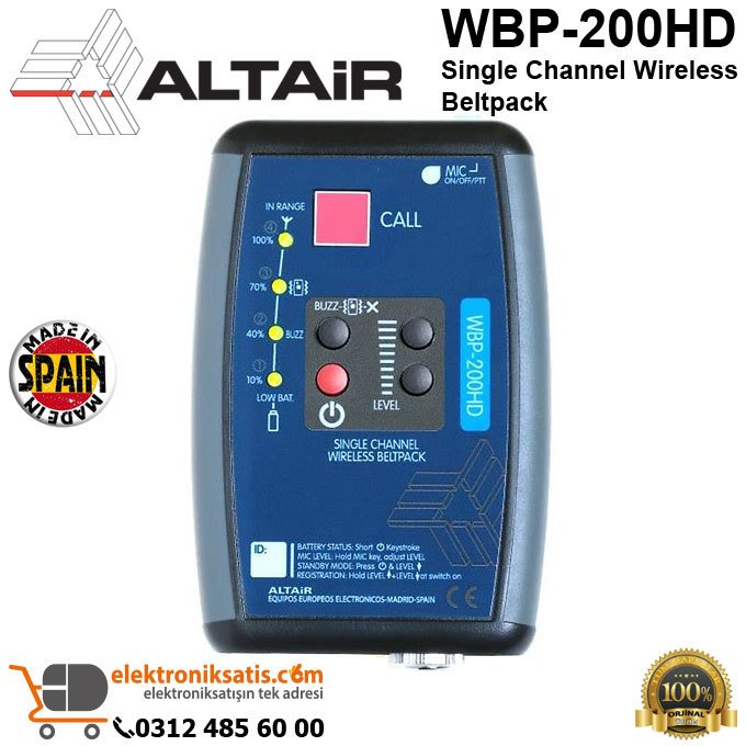 Altair WBP-200HD Single Channel Wireless Beltpack
