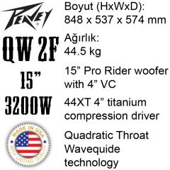 Peavey QW 2F 15 inç Pasif Kabin Hoparlör