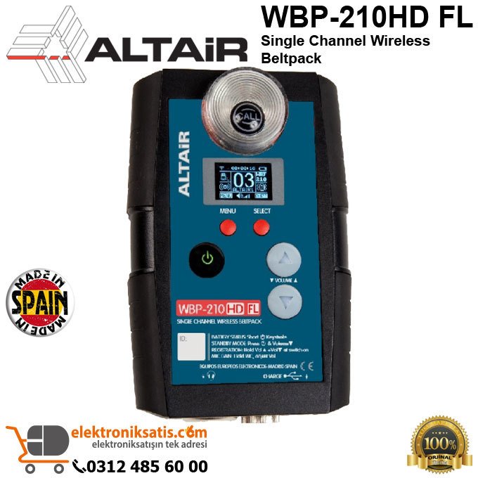 Altair WBP-210HD FL Single Channel Wireless Beltpack
