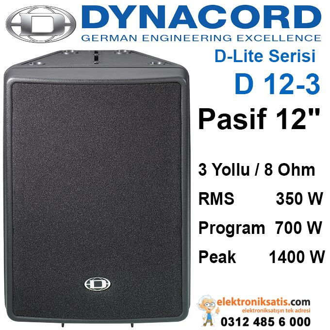 Dynacord D-Lite D 12-3 12'' 3-Way Fullrange Pasif Hoparlör