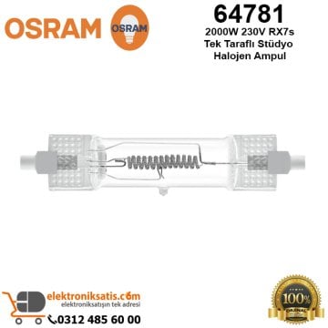 Osram 64781 2000 Watt 230 Volt RX7s Çift Taraflı Stüdyo Halojen Ampul