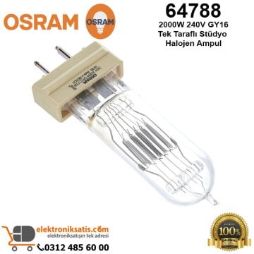 Osram 64788 2000 Watt 240 Volt GY16 Tek Taraflı Stüdyo Halojen Ampul