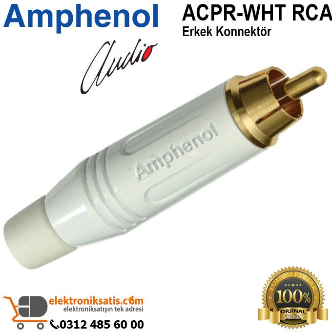 Amphenol ACPR-WHT RCA Erkek Konnektör